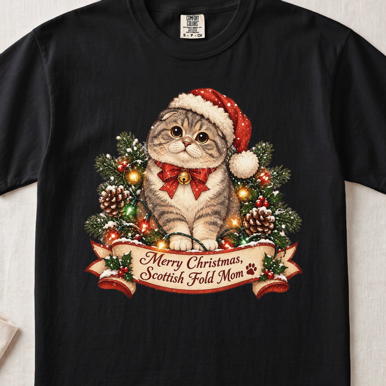 Merry Christmas Scottish Fold Mom Shirt – Holiday Cat Tee