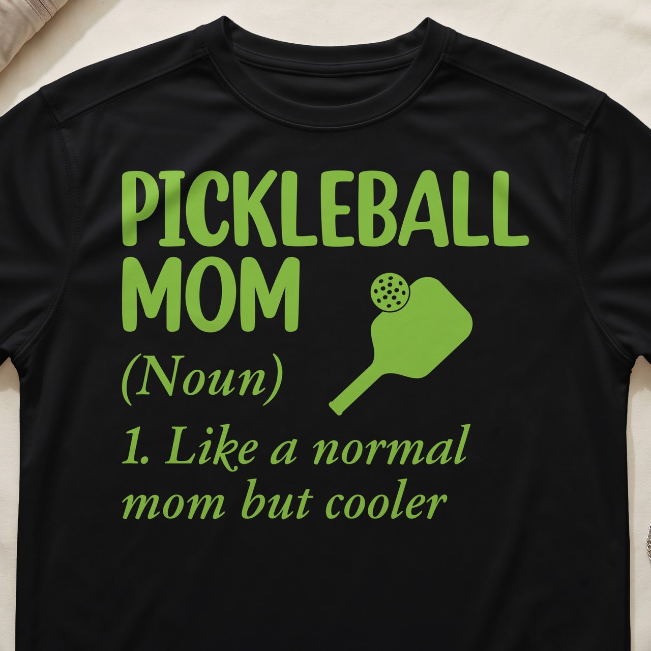 Pickleball Sport-Tek Performance Tee, Pickleball Mom (Noun) 1. Like a normal mom but cooler, Court Apparel