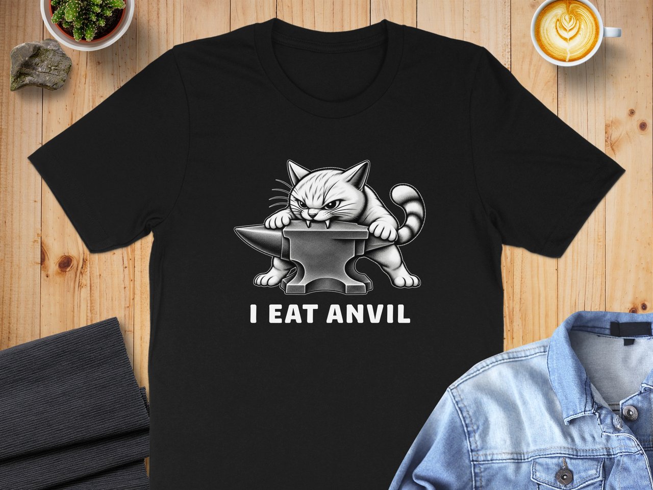 I Eat Anvil absurd brain rot Cat Tee