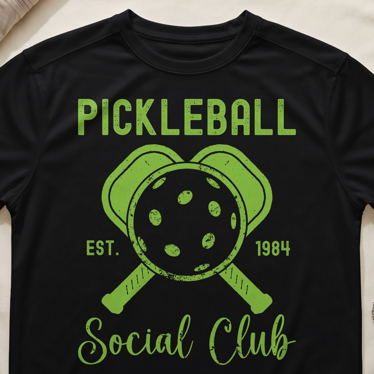 Pickleball Sport-Tek Performance Tee, Pickleball Est. 1984 Social Club, Court Apparel
