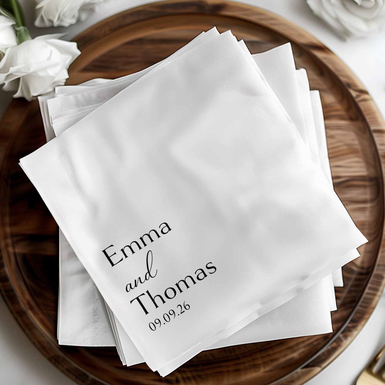 Elegant Personalized Wedding Napkins