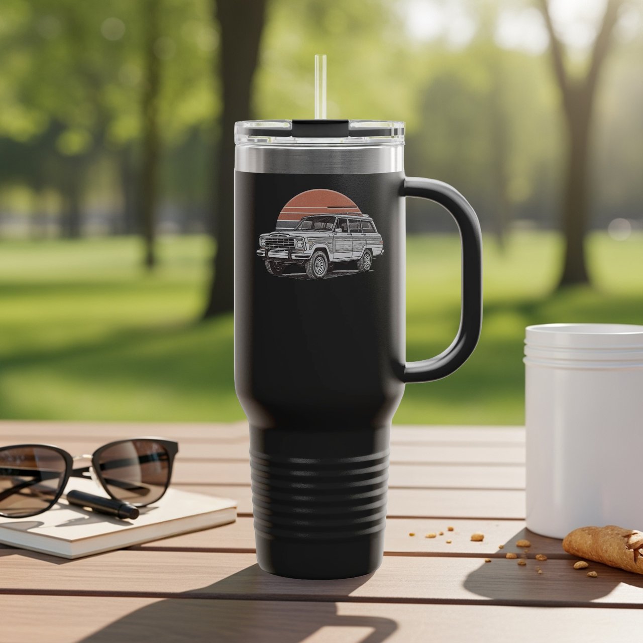 Grand Wagoneer Tumbler, The Waggy Car, Retro SUV Tumbler, Automotive Gift, Car Lover Tumbler, Wagon Tumbler, Cars at Petralla Shop