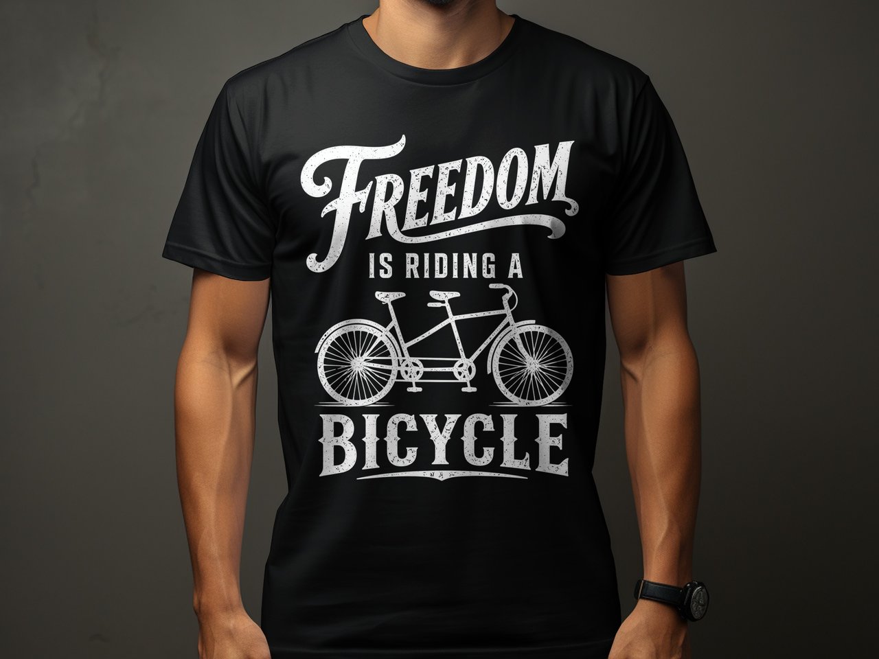 Freedom Is Riding a Bicycle | Tandem Bike T-Shirt