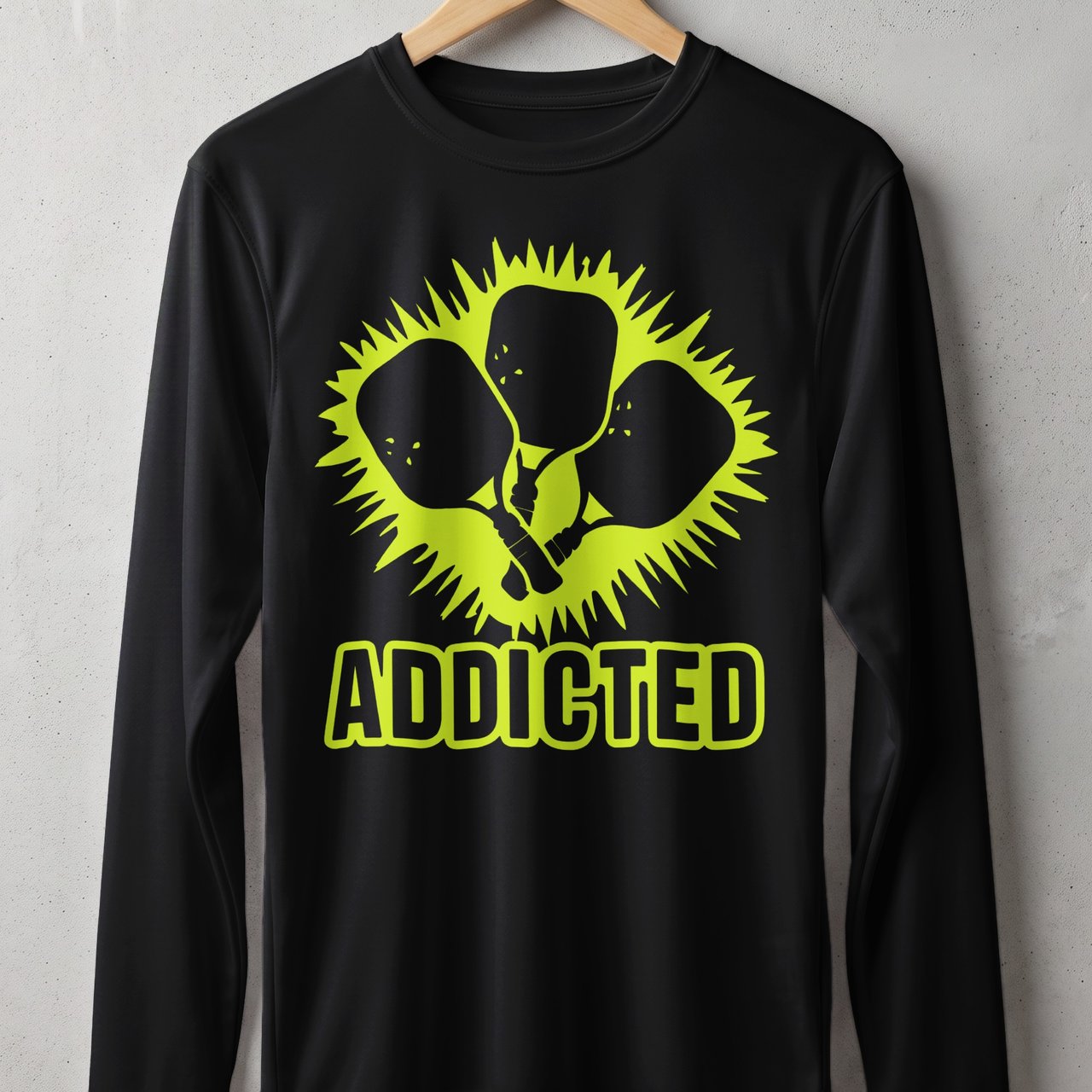 Pickleball Sport-Tek Long Sleeve Tee, Addicted, Sun Shield Shirt