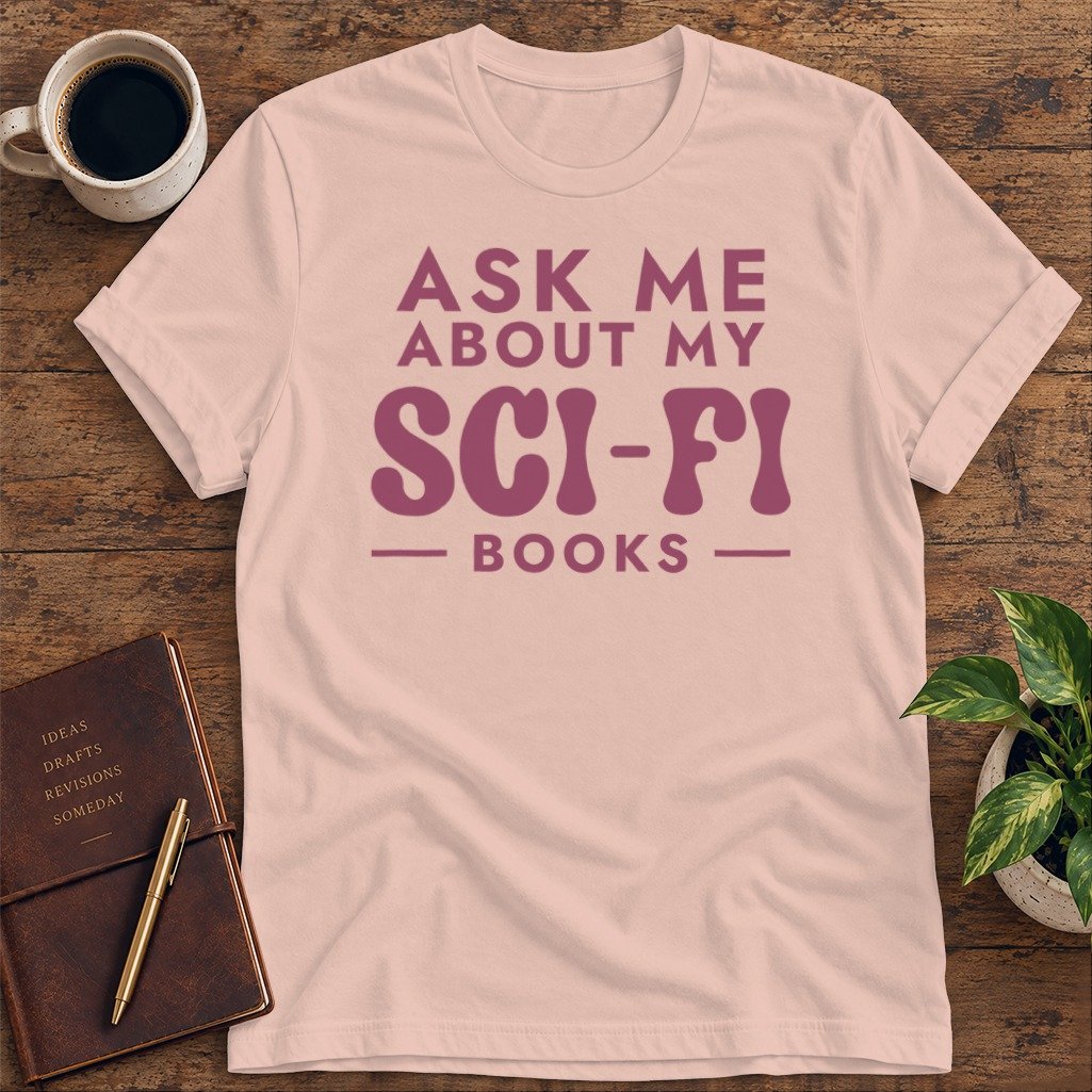 Ask Me About My Sci-Fi Books Softstyle Tee