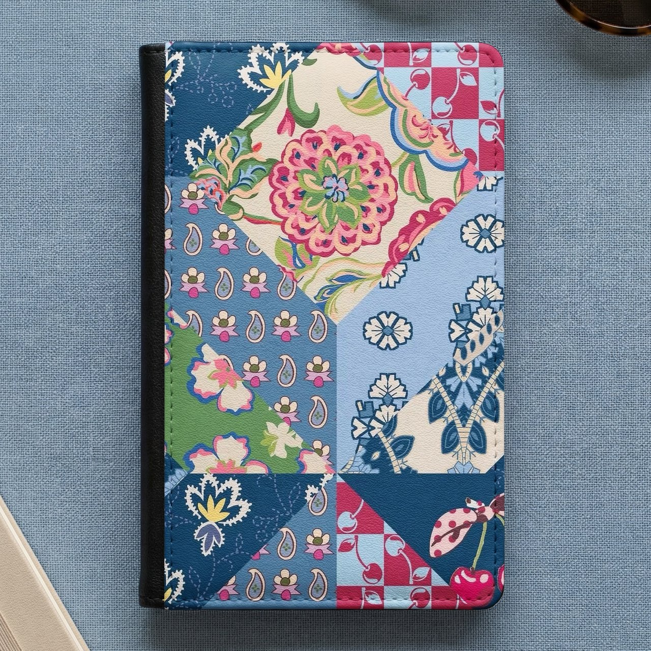 Vintage Floral Patchwork Passport Cover
