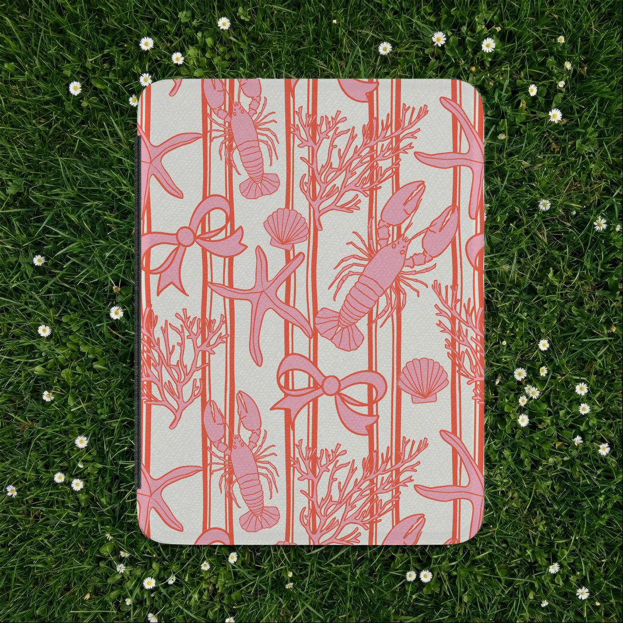 Pink Coastal Lobster Kindle Case