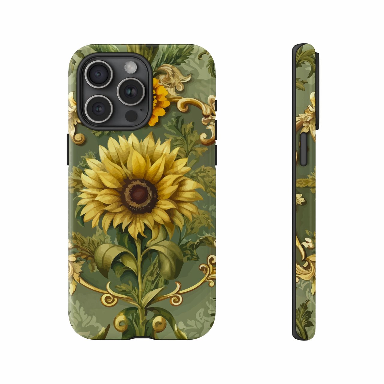 Sunflower iPhone Case: Floral, Ornamental, Protective, Botanical Design