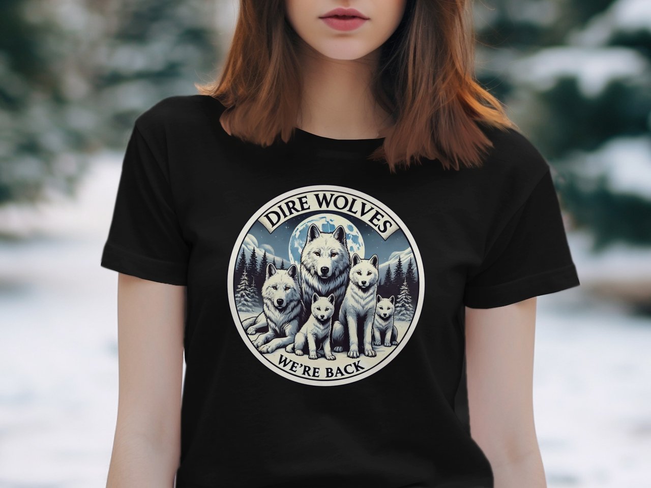 Dire Wolves T Shirt Were Back Graphic Tee Wolf Pack Tshirt Vintage Style Animal Lovers Gift Wildlife Shirt Nature Art
