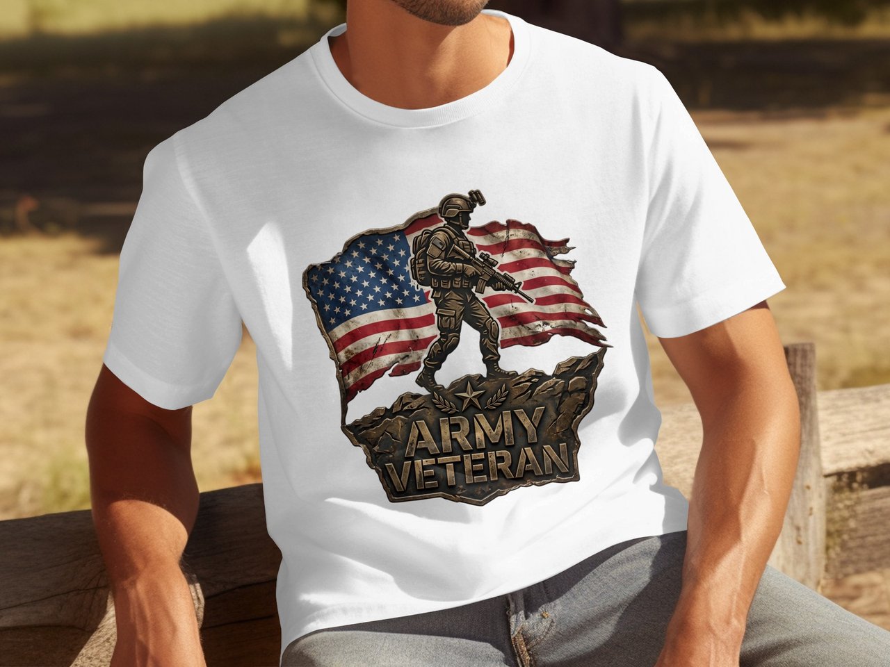 Army Veteran Flag Tee