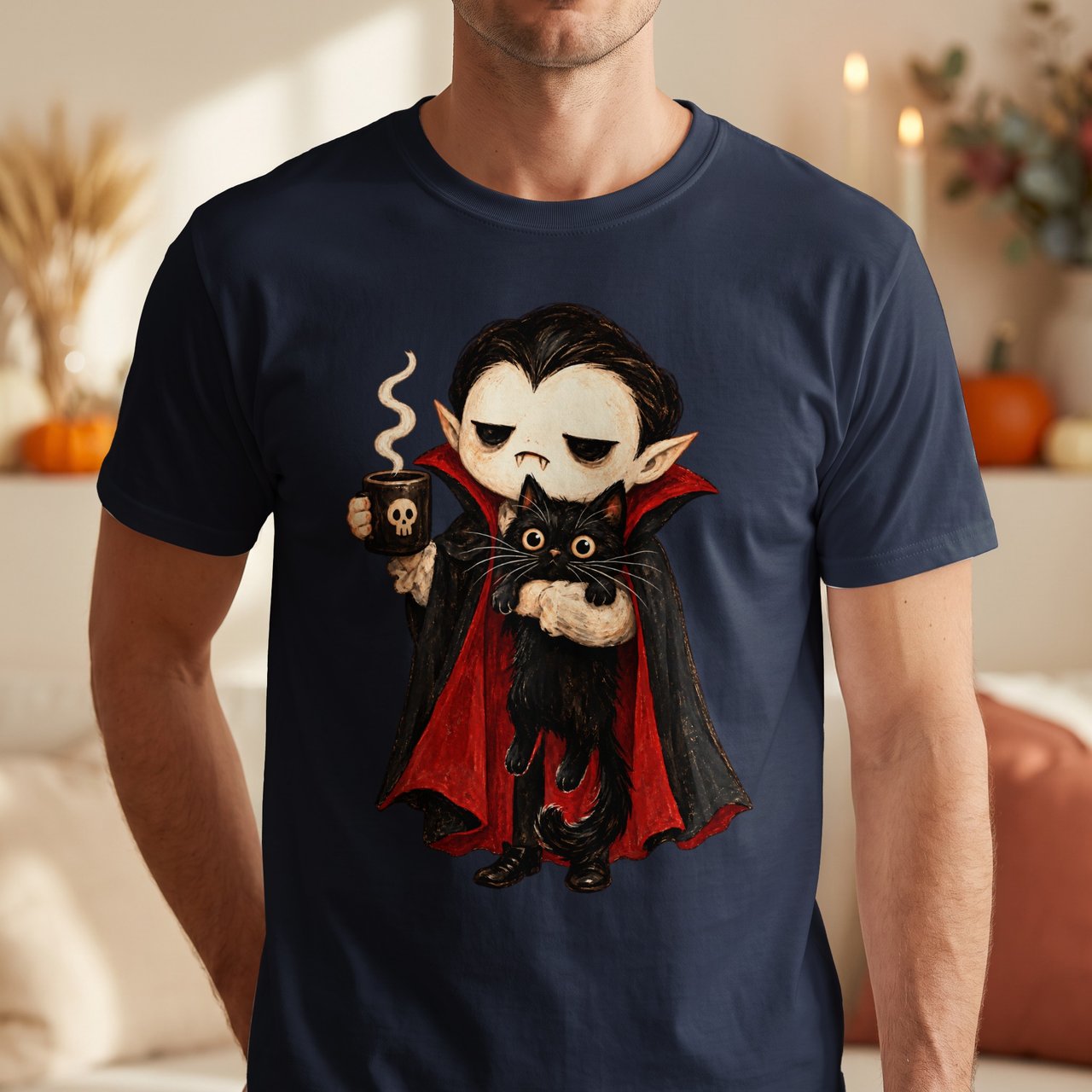 Vampire Coffee and Black Cat Tee