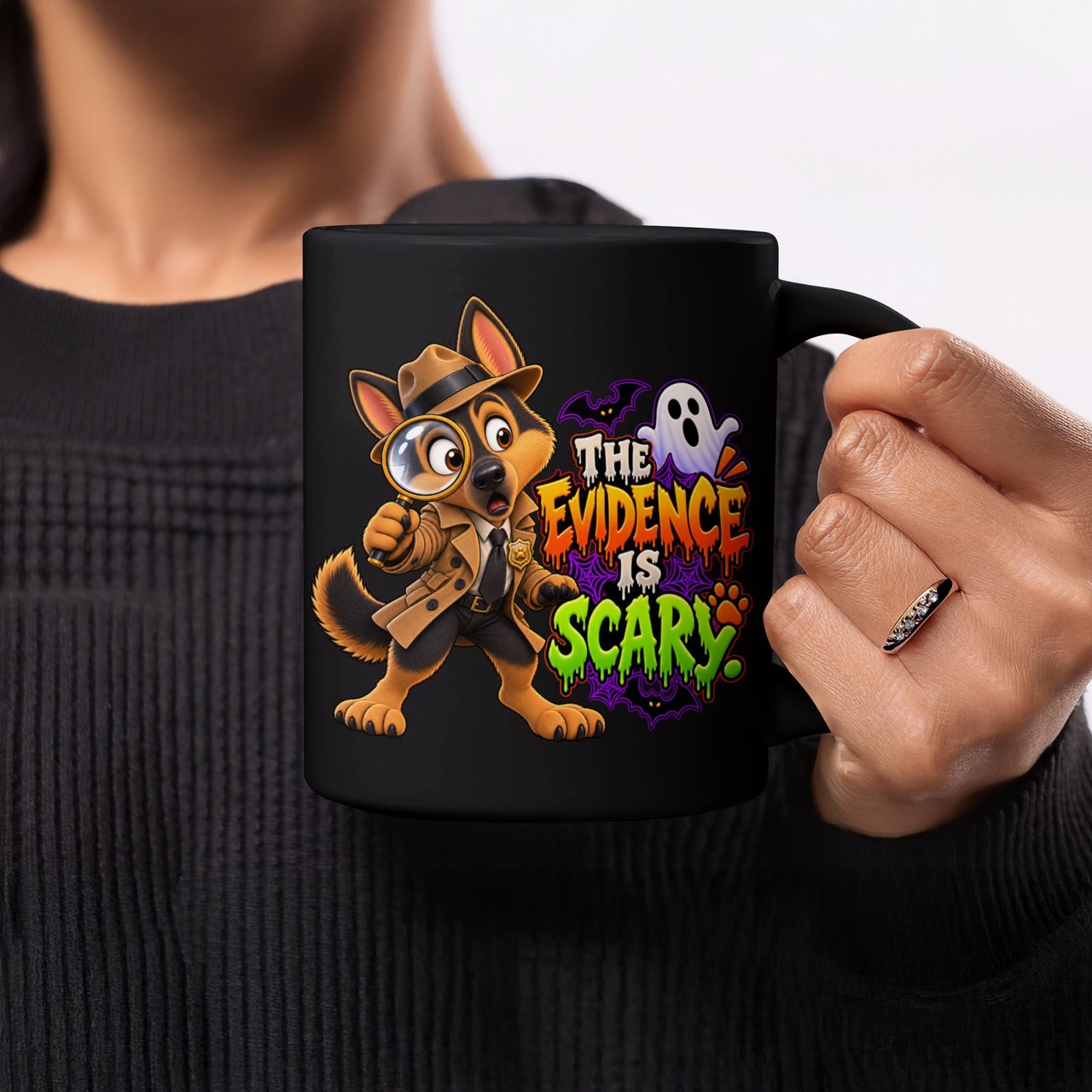 The Evidence Is Scary German Shepherd Mug