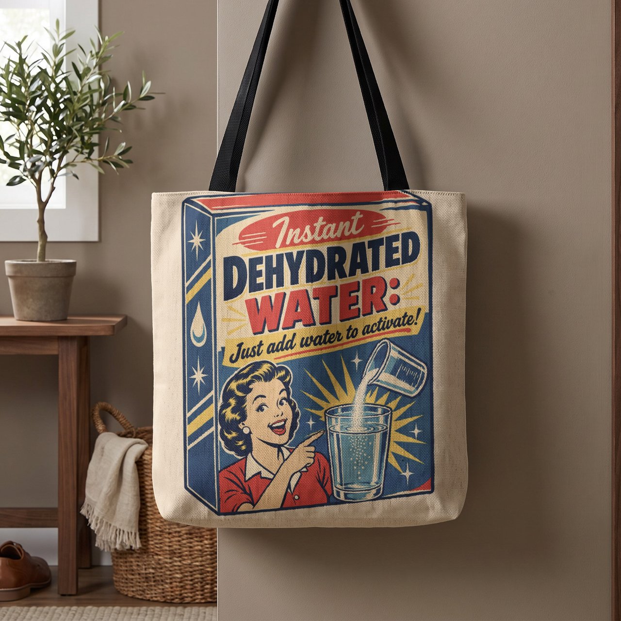 Instant Dehydrated Water Tote Bag