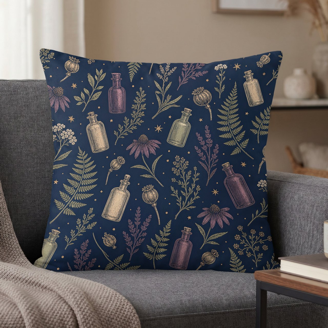 Mystic Botanical Potion Pillow Case