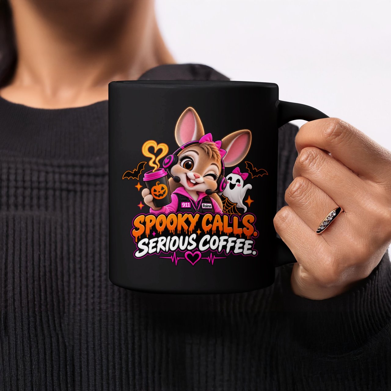 Spooky Calls Serious Coffee Mug