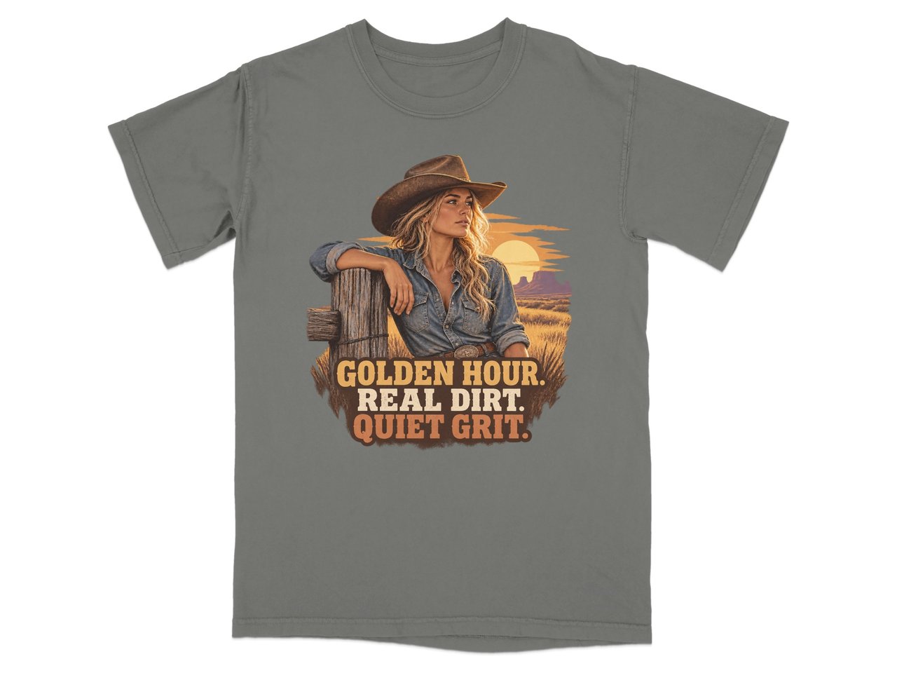Golden Hour Real Dirt Quiet Grit Tee