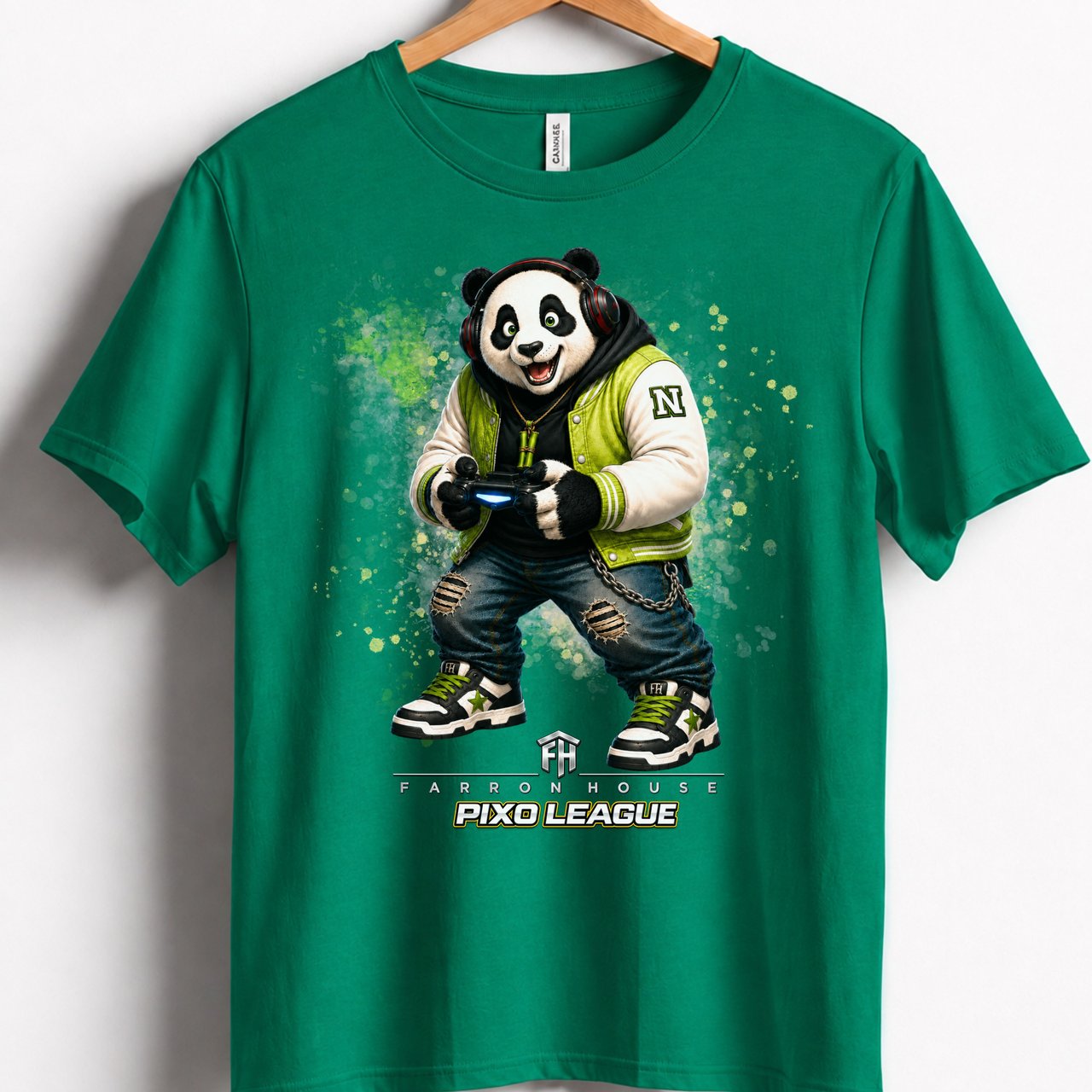 Panda Gamer Shirt for Toddler, Funny Virtual Reality Gaming Tee, Kids Birthday Gift, Pixo League by Farron House