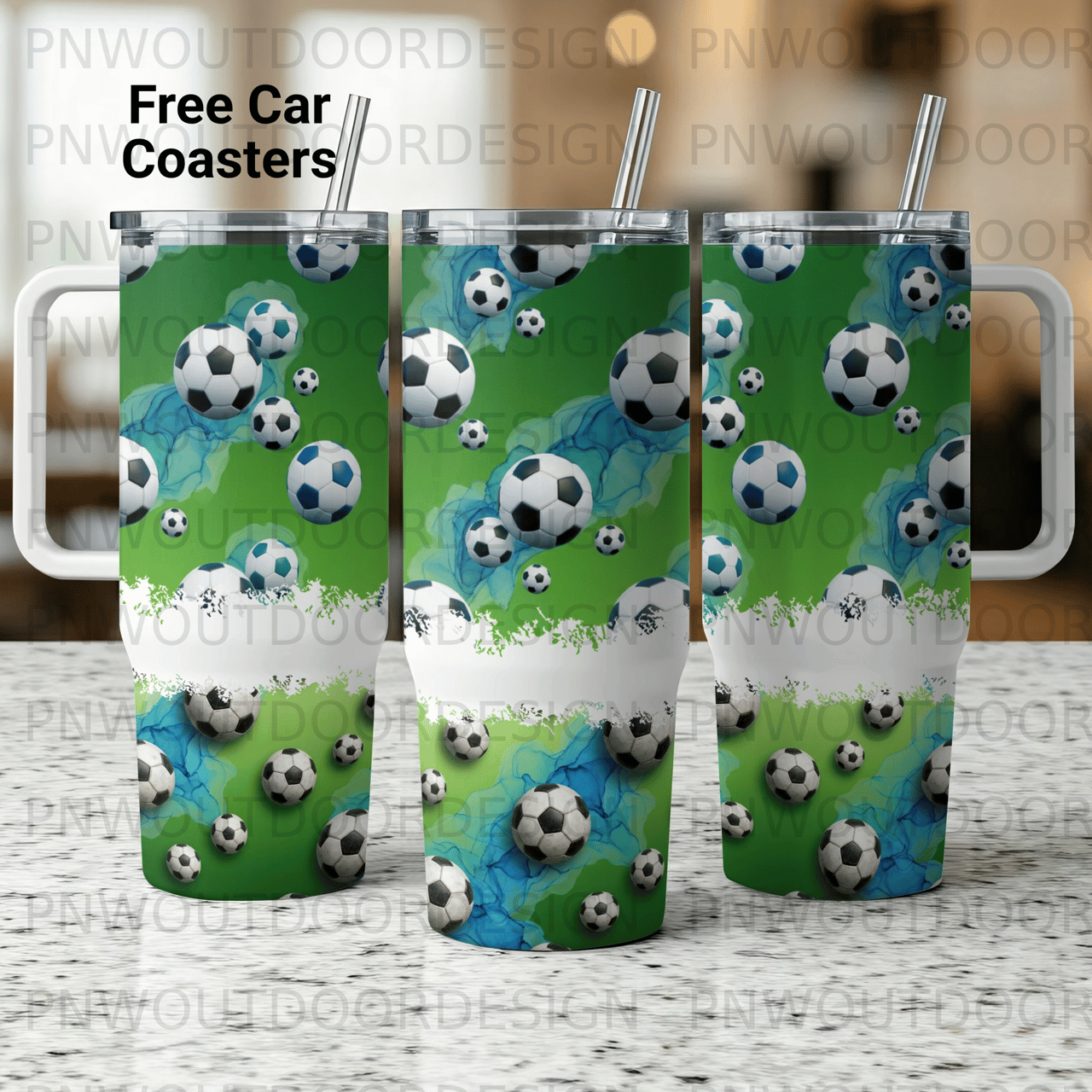 Soccer Ball Tumbler Wrap Digital Design 40oz Sublimation Seamless Distressed PNG Sports Fan Gift Tapered File