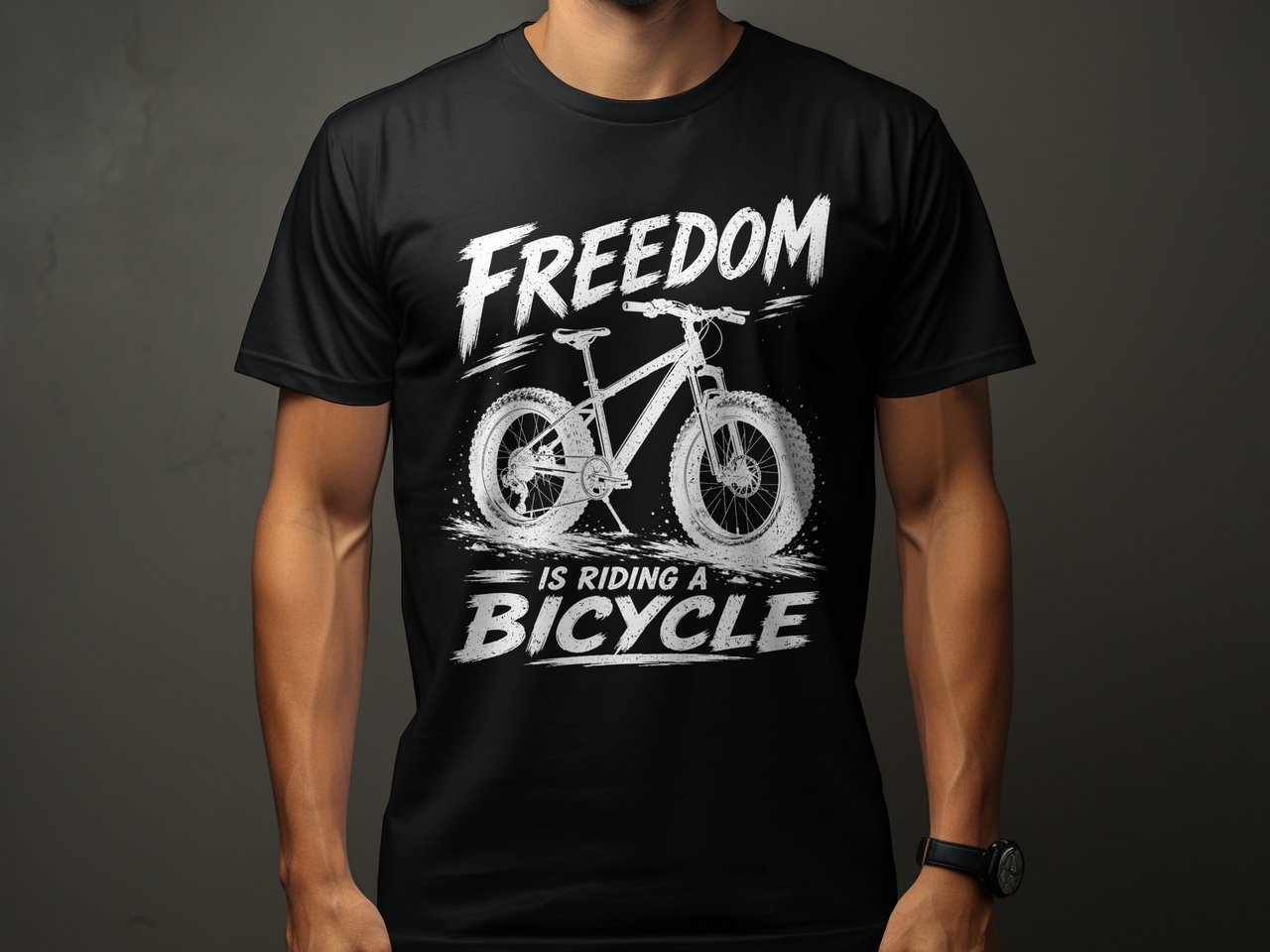 Freedom Is Riding a Bicycle | Fat Tire Bike T-Shirt