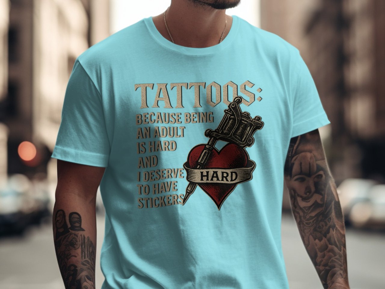 Adulting Is Hard Tattoo T Shirt, National Tattoo Day Shirt, Tattoo Machine Heart Tee, Funny Tattoo Lover Gift, Tattoo Artist Apparel