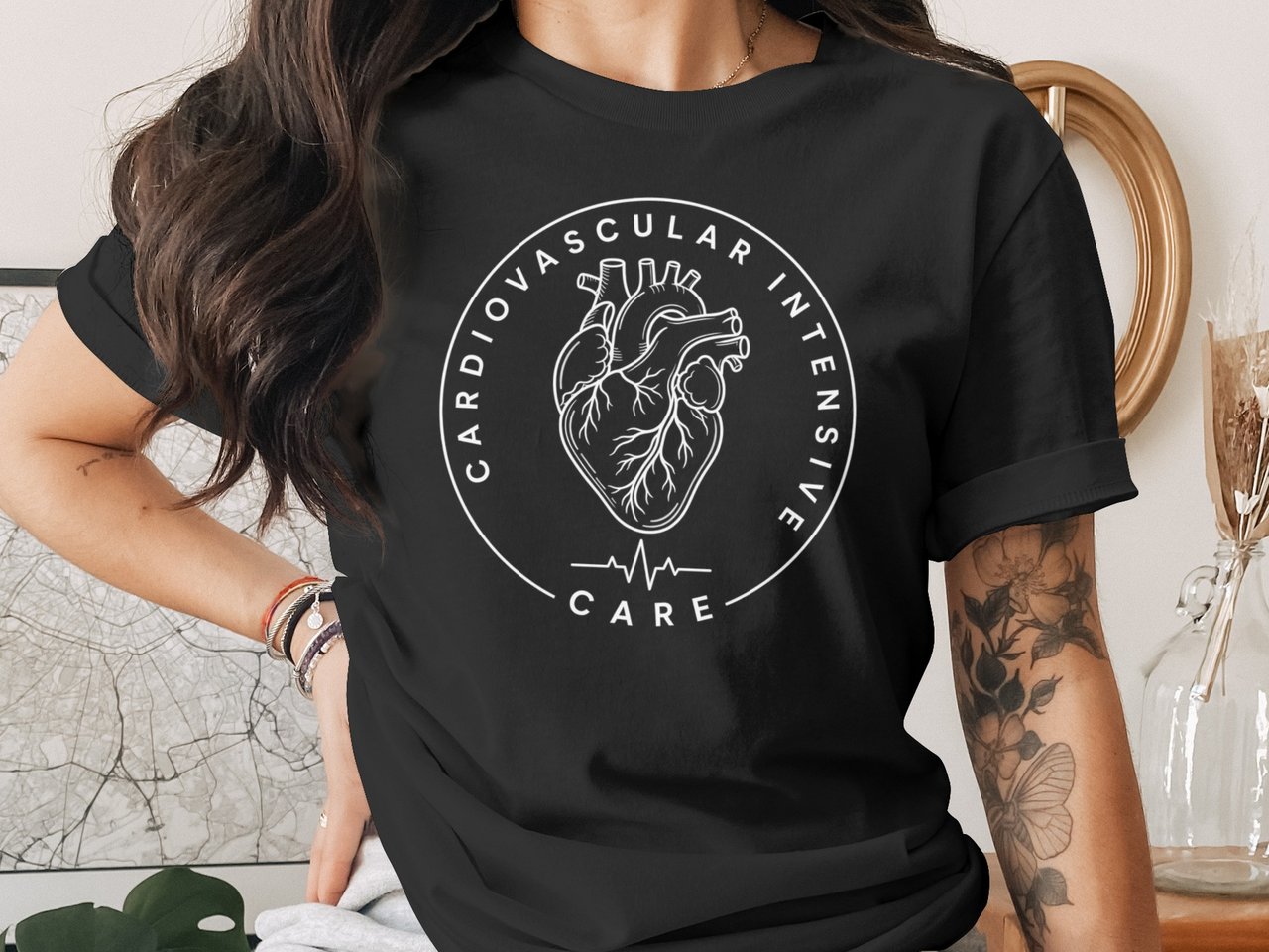 Cardiovascular Intensive Care Anatomical Heart Nurse T-Shirt
