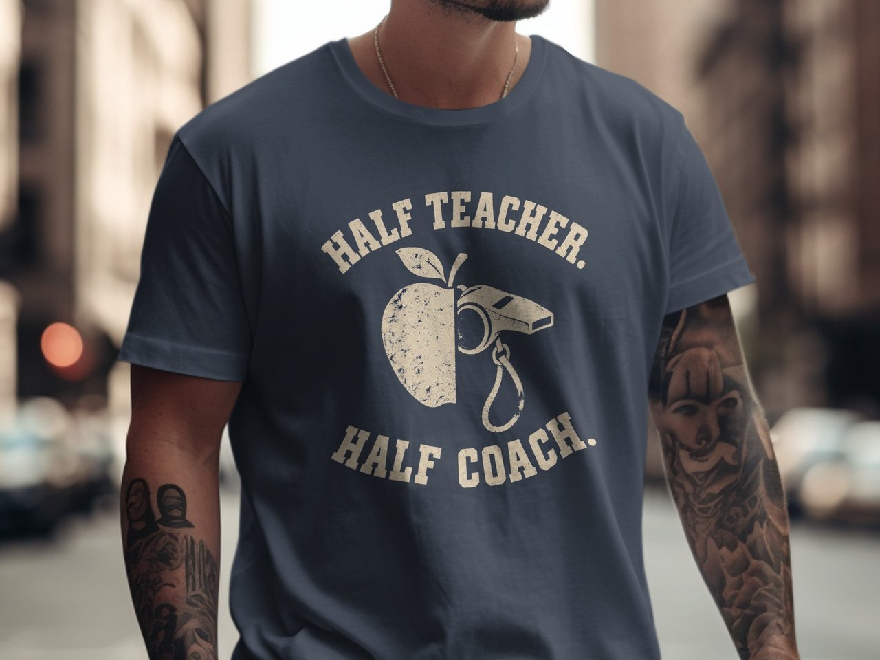 Male Teacher Coach Shirt, Half Teacher Half Coach Sweatshirt, PE Teacher Gift for Him, Retro Coach Hoodie, High School Athletic Teacher