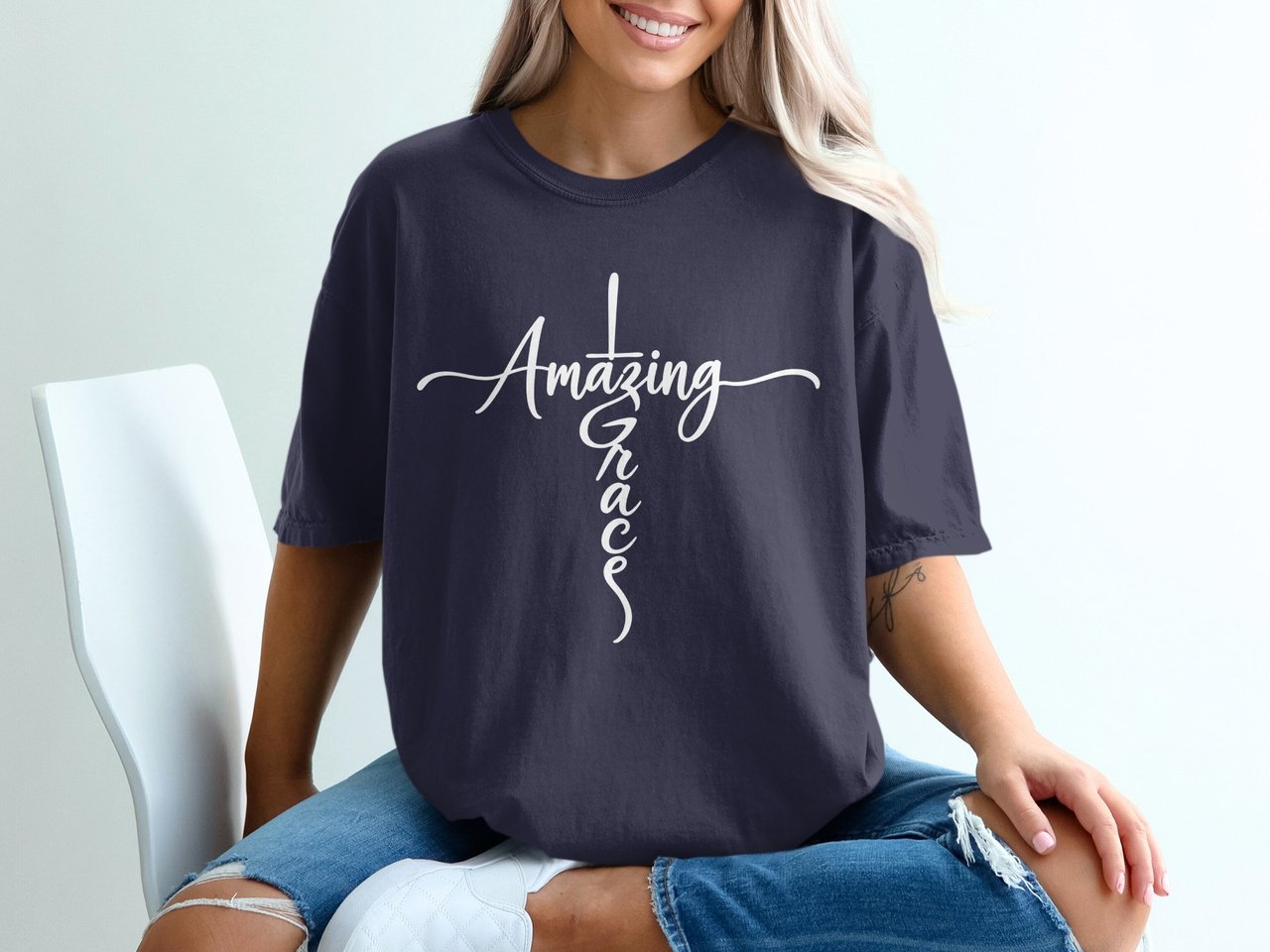 Amazing Grace Christian Shirt, Comfort Colors Hymn
