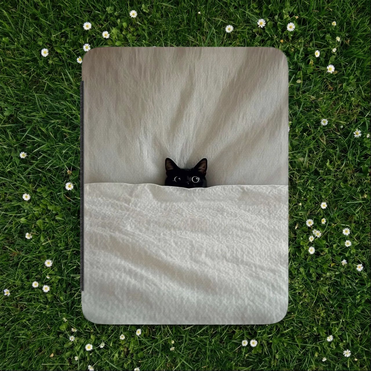 Peeking Black Cat Kindle Case