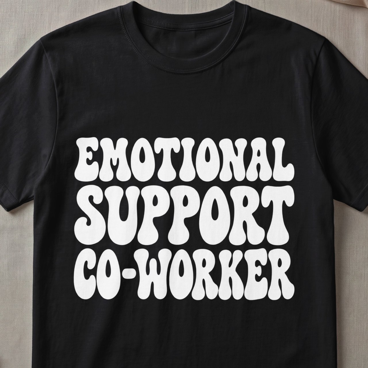 Emotional Support Co-Worker Retro T-Shirt