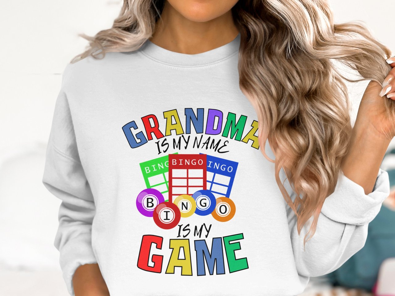 Grandma's Game Day Bingo Vibe Sweatshirt