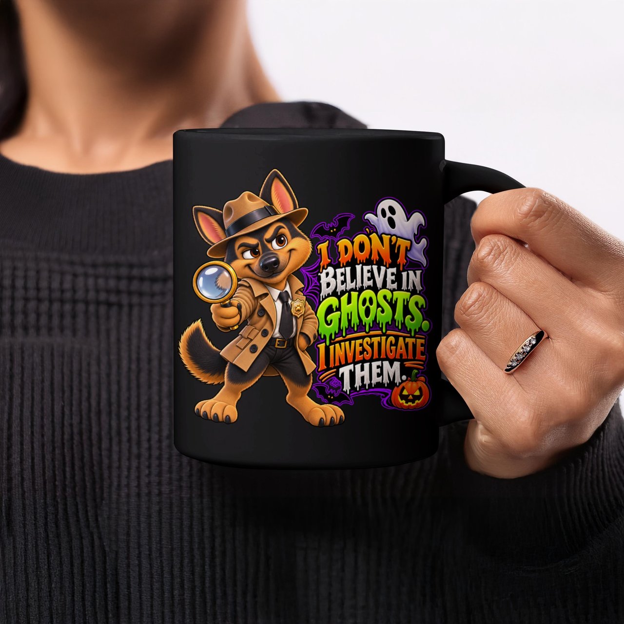 I Investigate Ghosts German Shepherd Mug