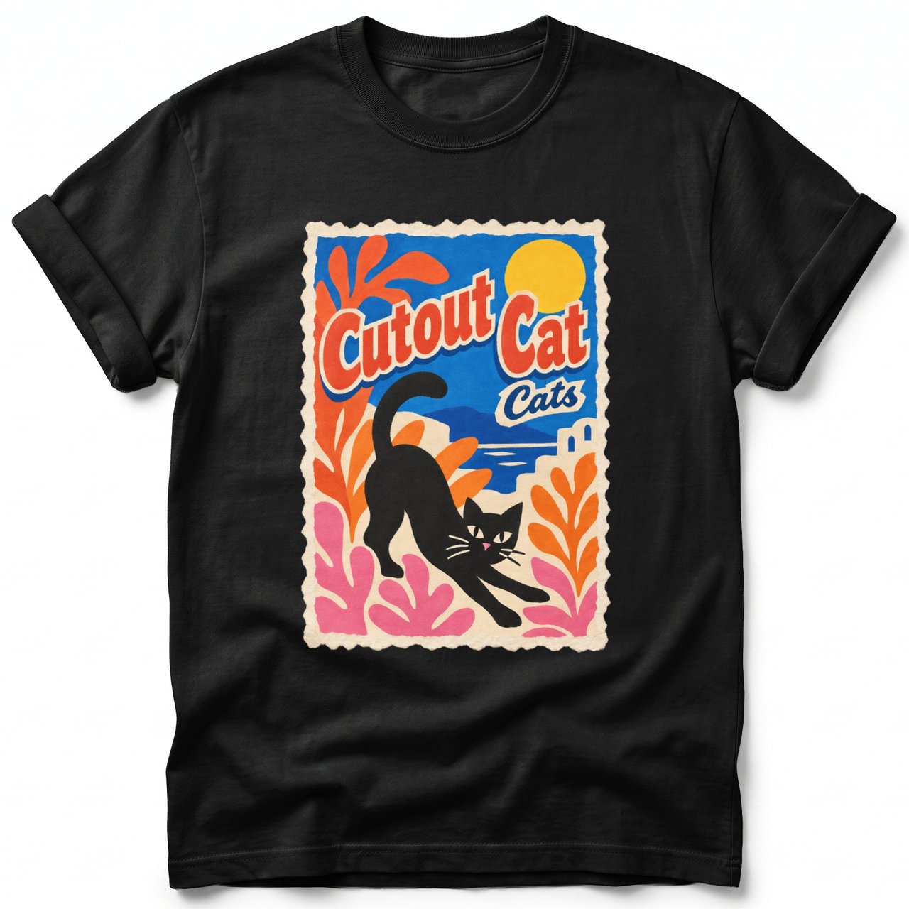Cutout Cat ~ Comfort Colors Premium Tee