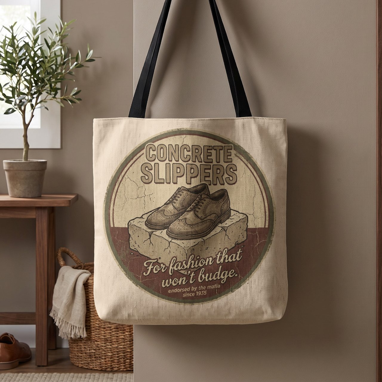 Concrete Slippers Tote Bag