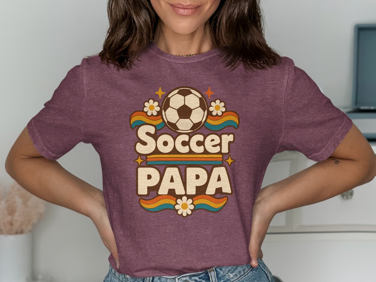 Retro Soccer Papa Tee