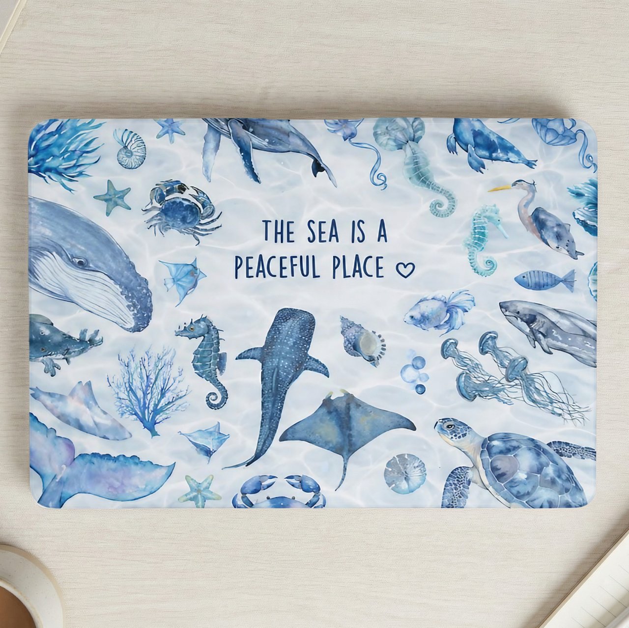 The Sea Is A Peaceful Place Aquatic MacBook Case