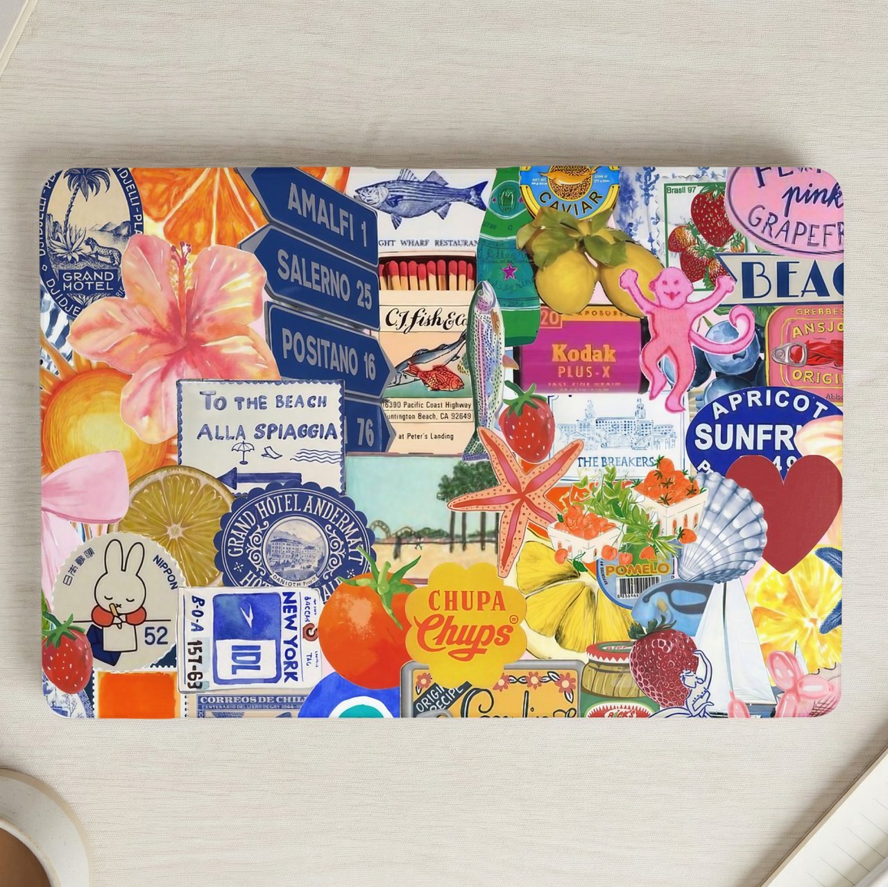 Vintage Vacation Collage MacBook Case