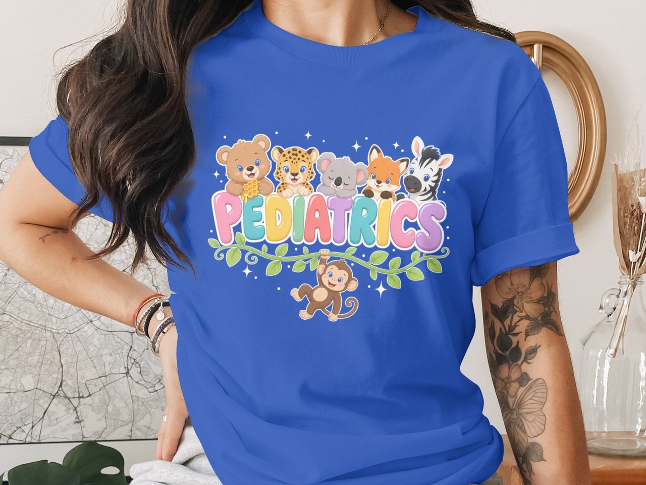 Pediatrics Animal T-Shirt: Pediatric Nurse, Children's Doctor, Nursing Student