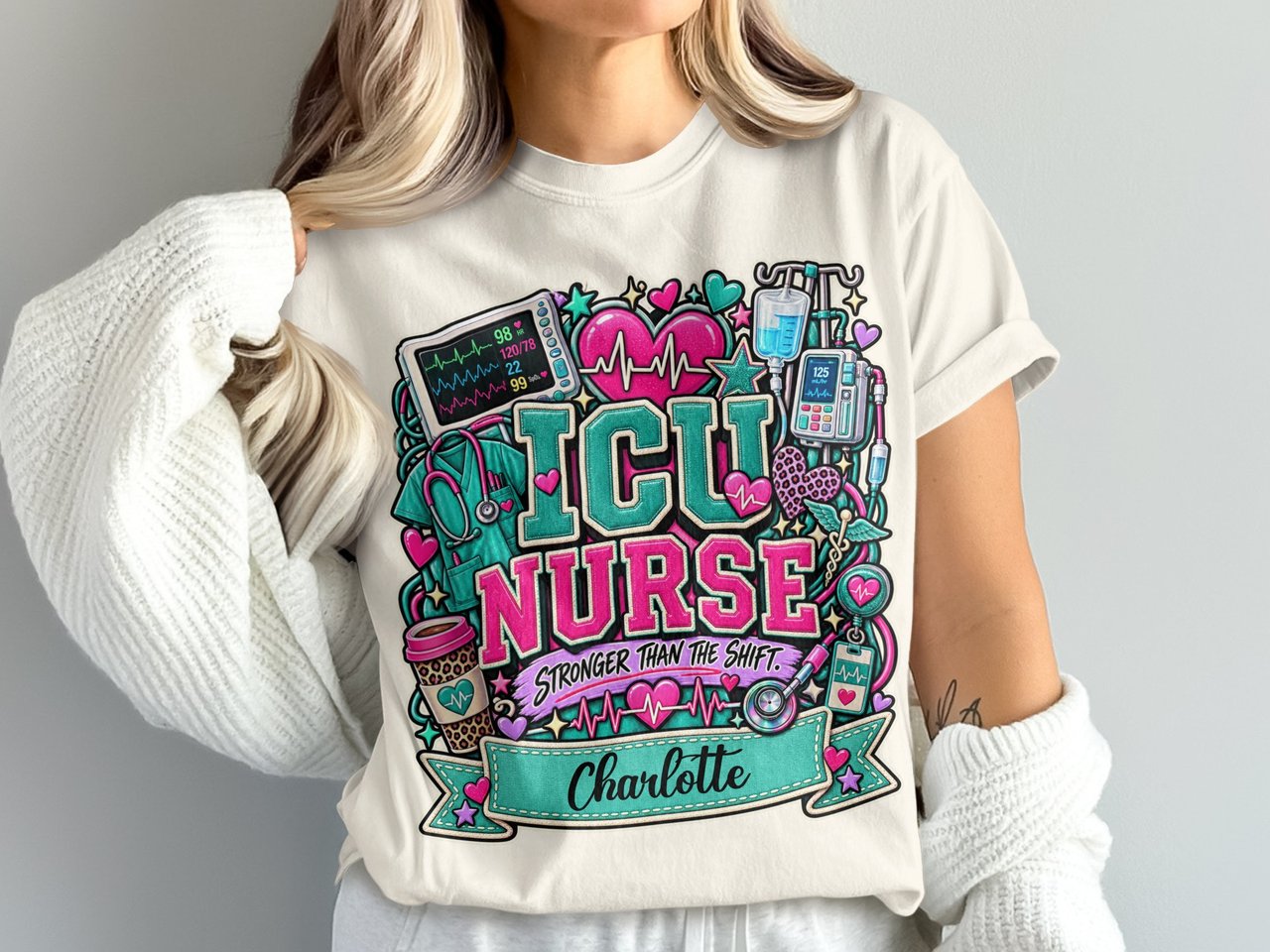 ICU Nurse Stronger Than The Shift Tee