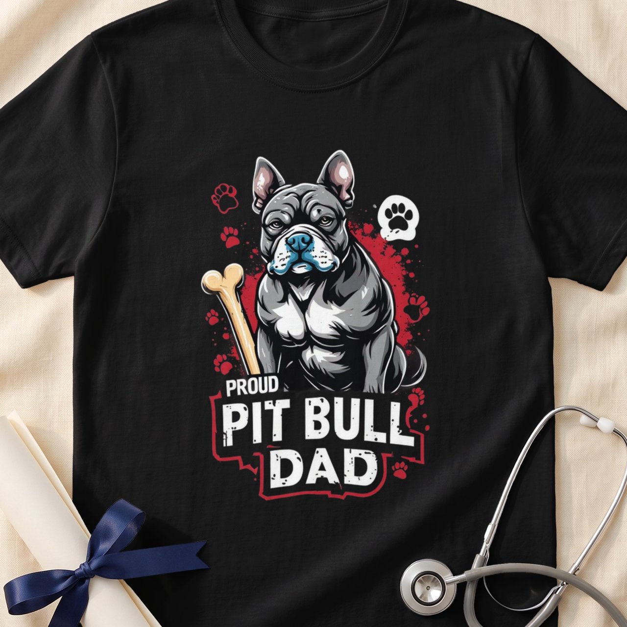 Proud Pit Bull Dad Tee | Pit Bull Dad Shirt | Pittie Dad Gift | Dog Dad Apparel