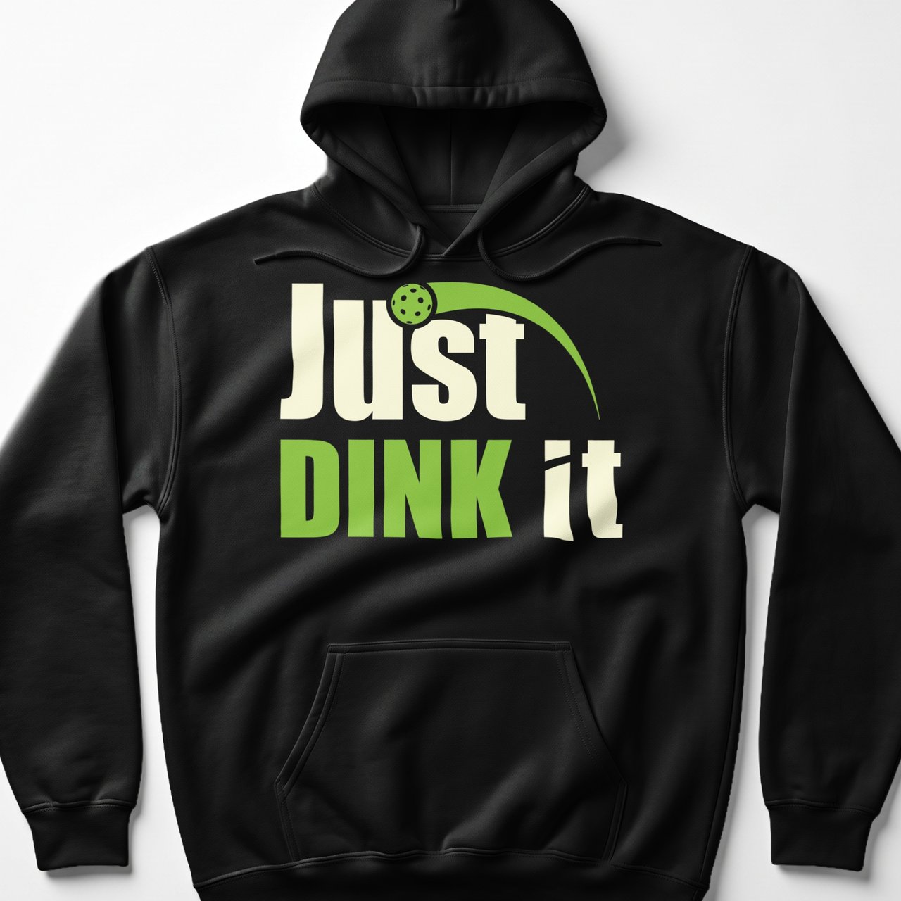 Pickleball Gildan Fleece Hoodie, Just DINK It, Soft Fleece Sportswear Court Pullover