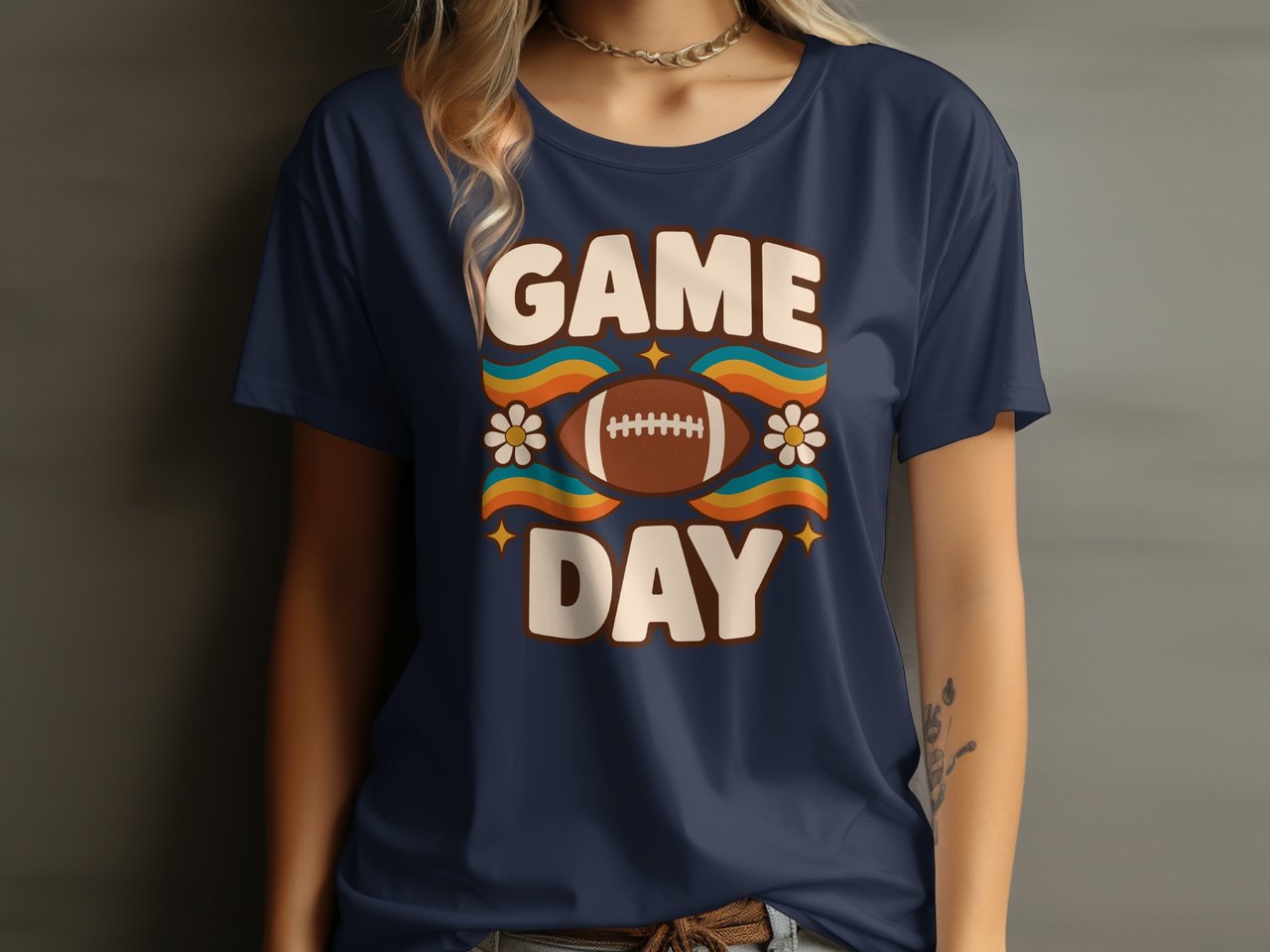 Retro Game Day Football Tee or Sweatshirt