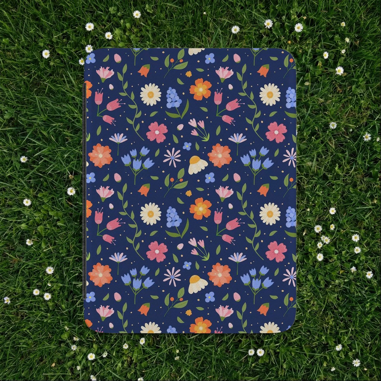 Navy Wildflower Kindle Case