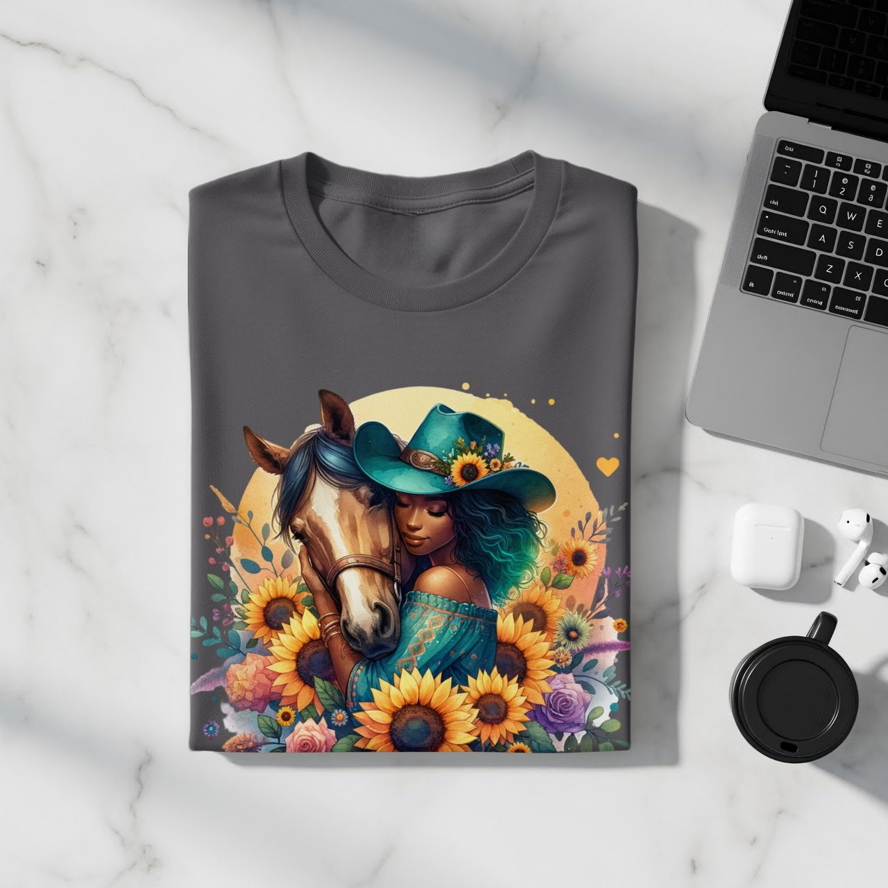 Just A Girl Who Loves Horses T-Shirt, Floral Horse Lover Shirt, Cowgirl TShirt, Western Tee, Horseback Riding Gift, Equestrian Style