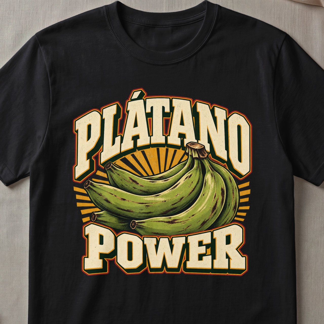 Plátano Power T-Shirt – Dominican Culture & Food Tee