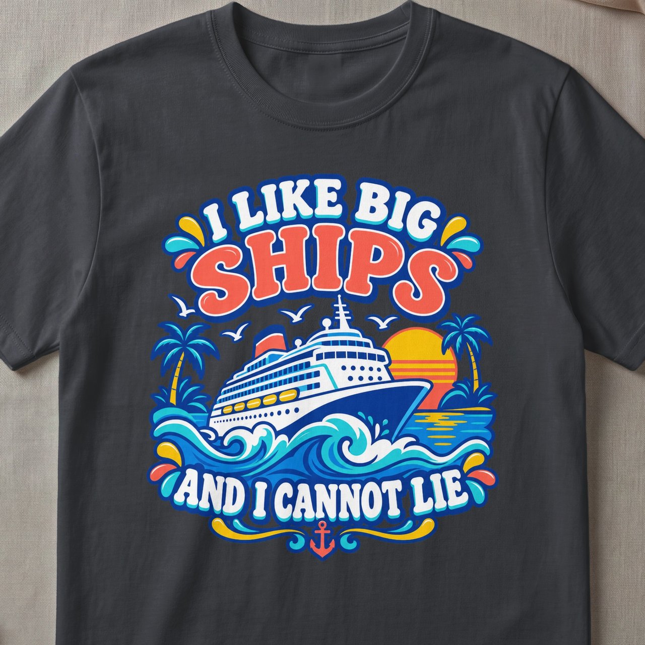 I Like Big Ships Cruise Graphic T-Shirt