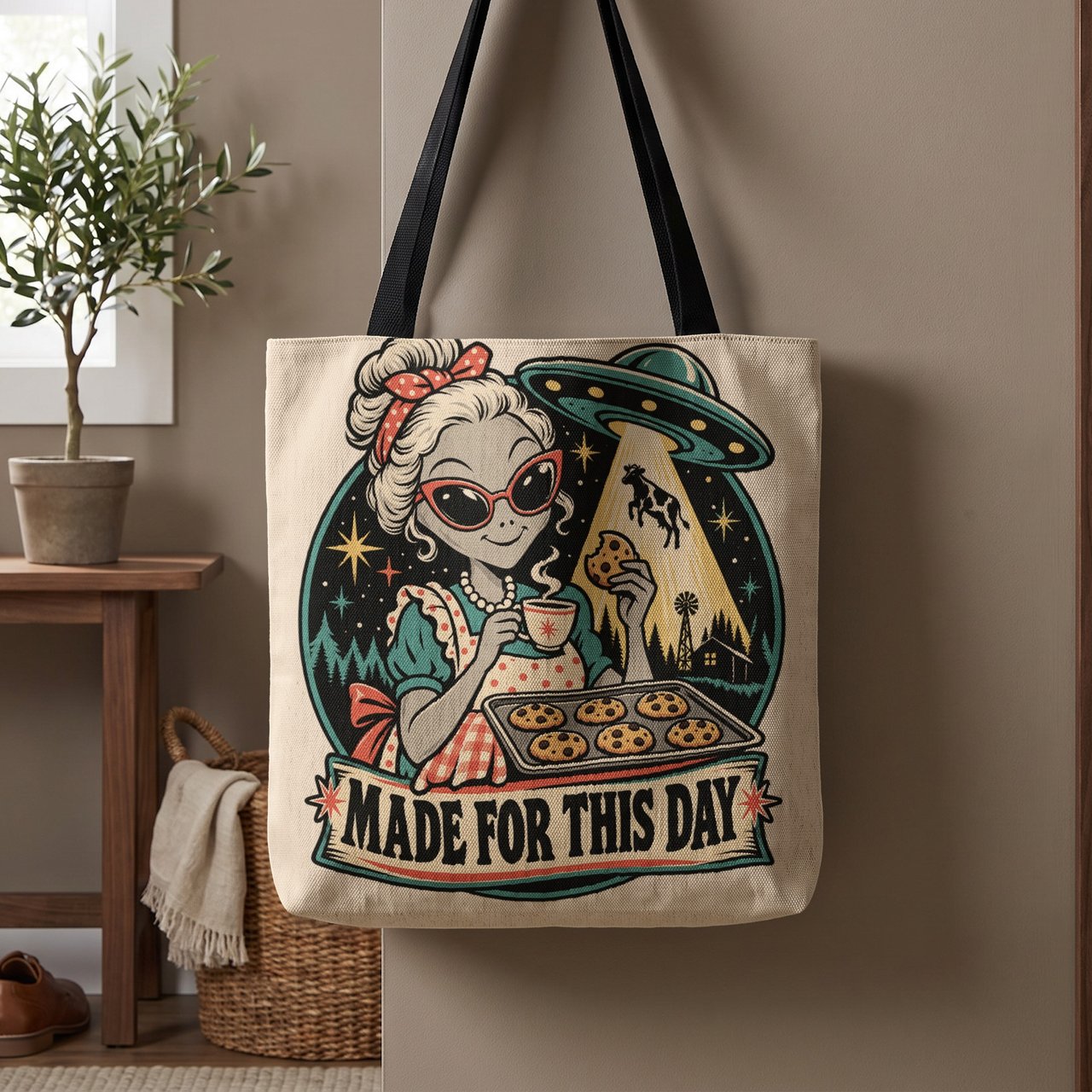 Made For This Day Alien Tote Bag