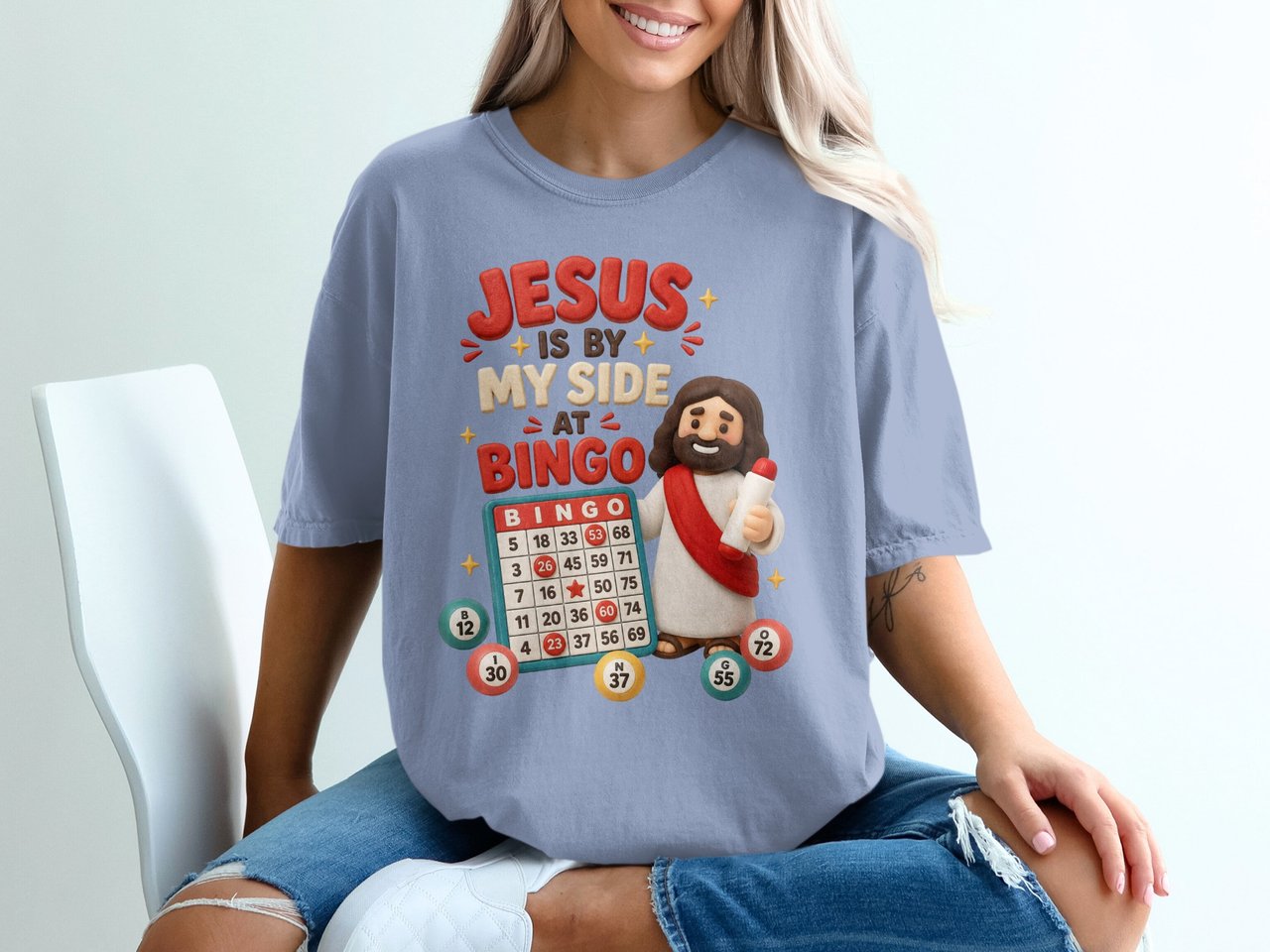 Jesus Is By My Side At Bingo Tee