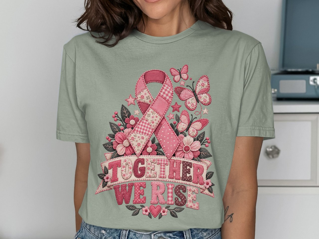 Together We Rise Faux Patchwork Tee