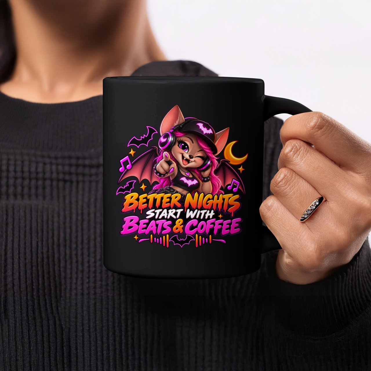 Beats and Coffee Bat Mug