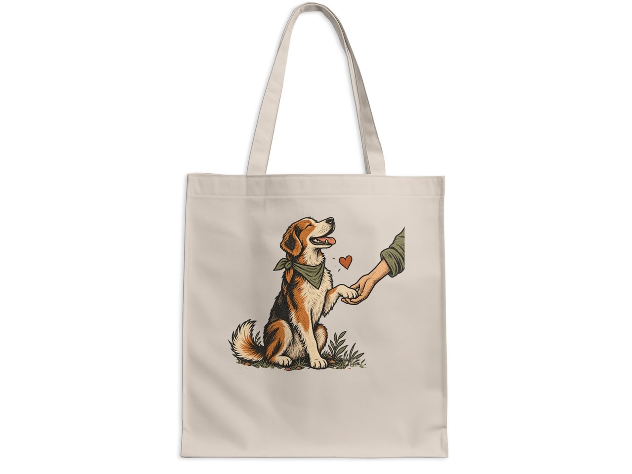 Dog Paw Handshake Tote Bag